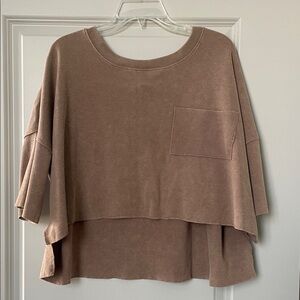 Women's Brown Layered Top